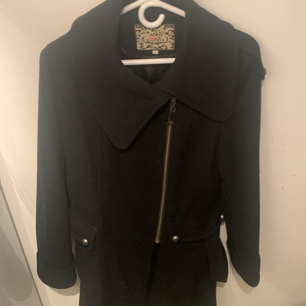 Stunning Pink Martini Wool Pea Coat SZ Large 😍